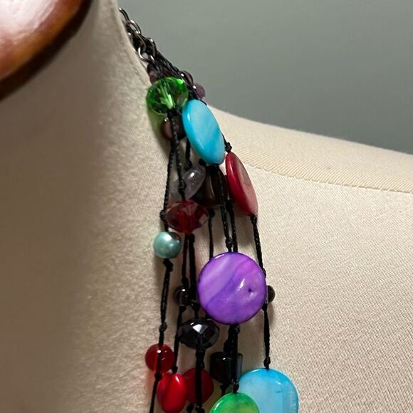 Premier Designs “Spectrum” Multicolor Beaded Necklace #PDNK2 - Picture 6 of 6